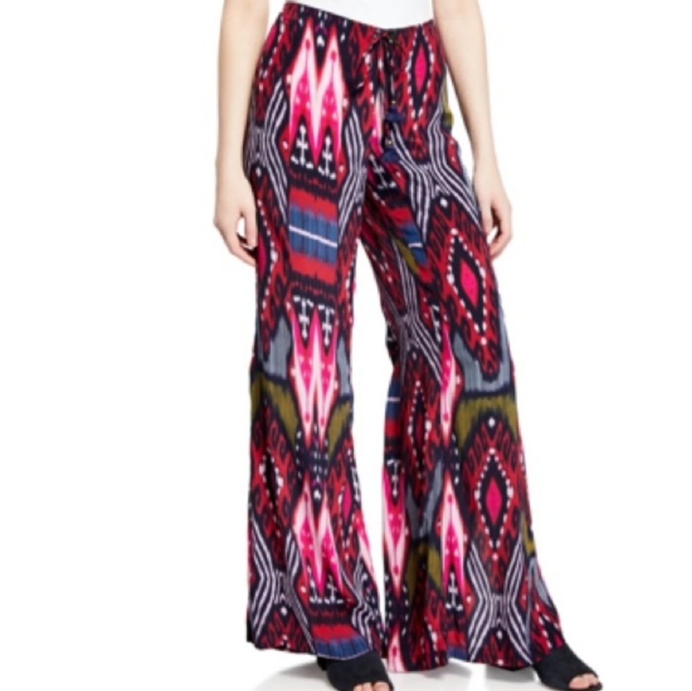 Vibrant Geometric Patterned Pants - Picture 2 of 14